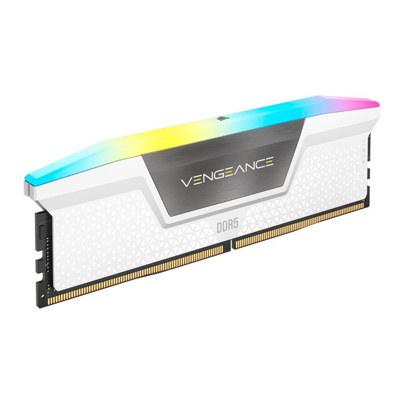 Memoria Corsair Vengeance, RGB, 32GB (2x16GB), DDR5, 6400MHz, C32, Branco, CMH32GX5M2B6400C32W