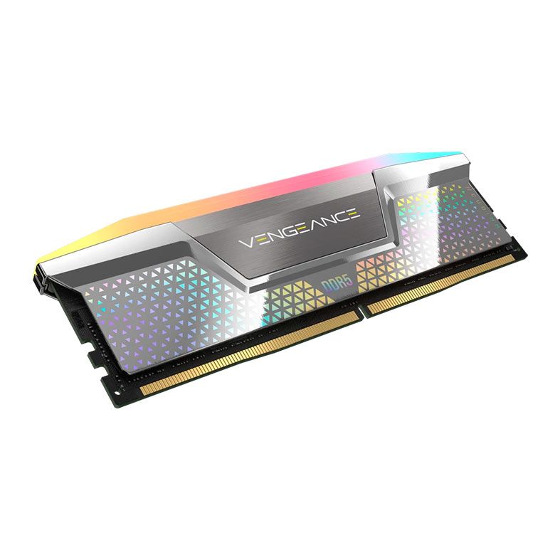 Memoria Corsair Vengeance, RGB, 48GB (2x24GB), DDR5, 8000MHz, C38, Prata, CMHC48GX5M2X8000C38