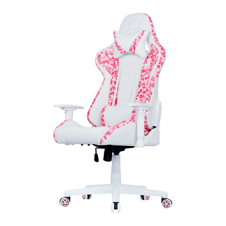 Cadeira Gamer Cooler Master Caliber R1S Sakura Camo, Branco e Rosa, CMI-GCR1S-PKC