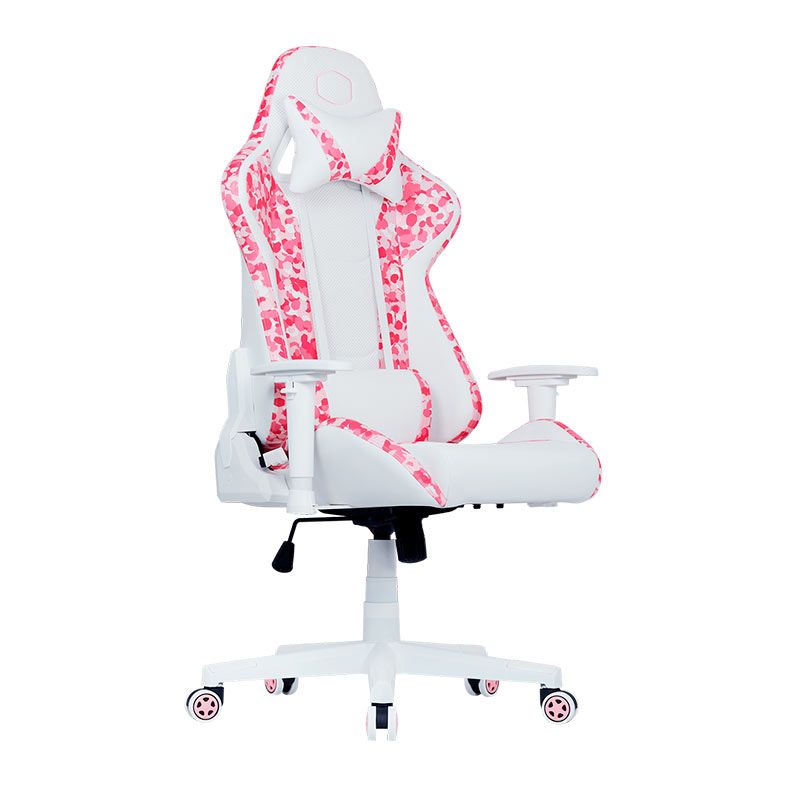 Cadeira Gamer Cooler Master Caliber R1S Sakura Camo, Branco e Rosa, CMI-GCR1S-PKC