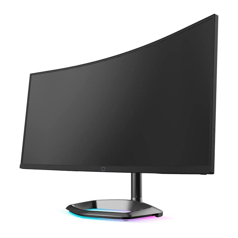 Monitor Gamer Cooler Master GM34-CWQ ARGB, 34 Pol, VA, Curvo, UWQHD, 0.5ms, 144Hz, FreeSync Premium, HDMI/DP, CMI-GM34-CWQA-BR