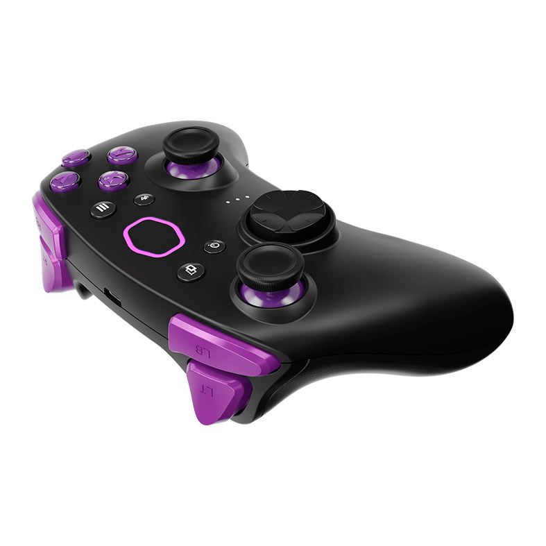 Controle Cooler Master Storm, Bluetooth, Windows/IOS/Android, Preto e Roxo, CMI-GSCX-BK1