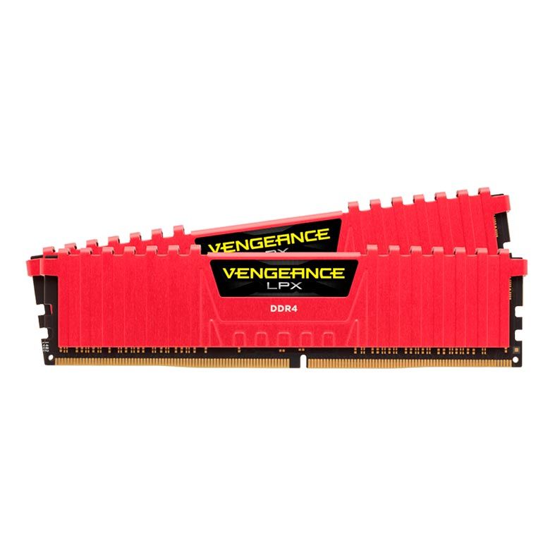 Memoria Corsair Vengeance LPX 8GB (2x4) DDR4 2400MHz Vermelha, CMK8GX4M2A2400C14R