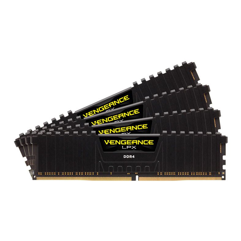 Memoria Corsair Vengeance LPX, 16GB (4x4GB), DDR4, 2666MHz, C16, Preta, CMK16GX4M4A2666C16