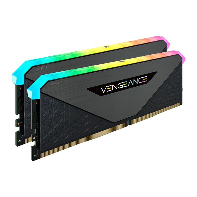 Memoria Corsair Vengeance RGB RT, 64GB (2x32GB), DDR4, 3200MHz, C16, Preta, CMN64GX4M2Z3200C16