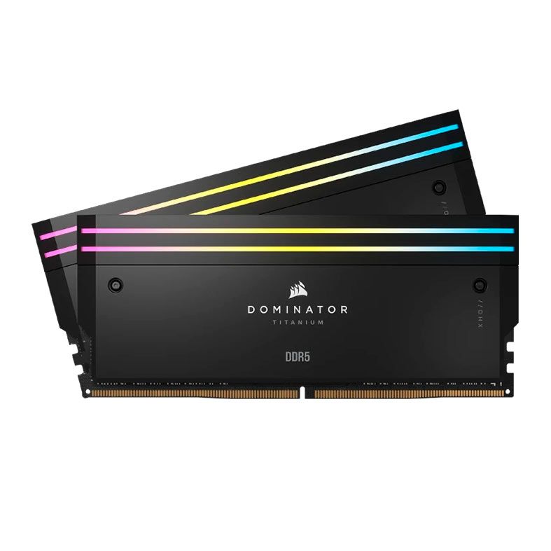 Memoria Corsair Dominator Titanium RGB, 96GB (2x48GB), DDR5, 6400MT/s, C32, Preta, CMP96GX5M2B6400C32