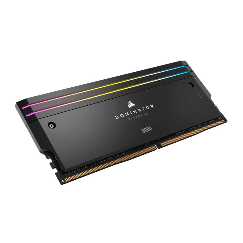 Memoria Corsair Dominator Titanium RGB, 96GB (2x48GB), DDR5, 6400MT/s, C32, Preta, CMP96GX5M2B6400C32