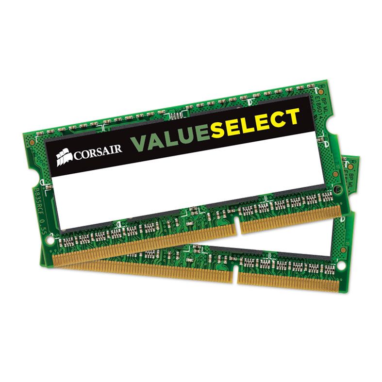 Memoria Notebook Corsair ValueSelect, 16GB (2x8GB), DDR3L, 1600MHz, C11, CMSO16GX3M2C1600C11