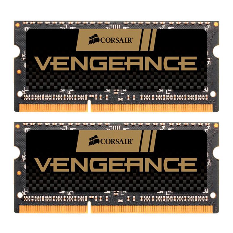 Memoria Notebook Corsair Vengeance, 16GB (2x8GB), DDR3, 1600MHz, C10, Preta, CMSX16GX3M2A1600C10