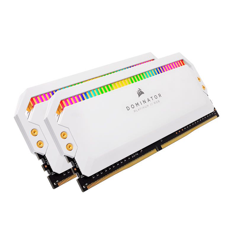 Memoria Corsair Dominator Platinum, RGB, 16GB (2x8GB), DDR4, 3200MHz, C16, Branca, CMT16GX4M2E3200C16W
