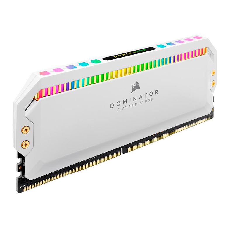 Memoria Corsair Dominator Platinum RGB, 32GB (4x8GB), DDR4, 3200MHz, C16, Branco, CMT32GX4M4C3200C16W