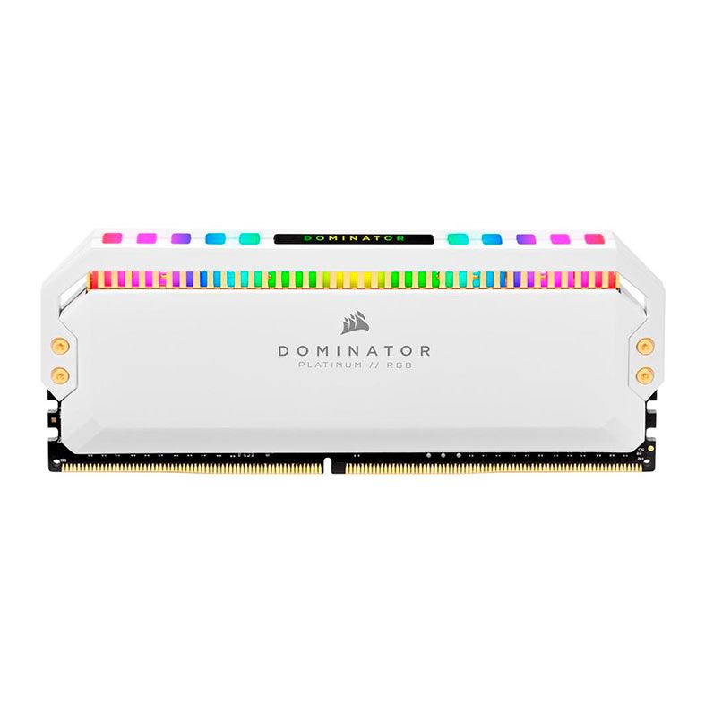 Memoria Corsair Dominator Platinum RGB, 32GB (4x8GB), DDR4, 3200MHz, C16, Branco, CMT32GX4M4C3200C16W