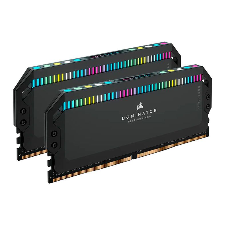 Memoria Corsair Dominator Platinum, RGB, 32GB (2x16GB), DDR5, 5600MHz, C36, Preta, CMT32GX5M2B5600C36