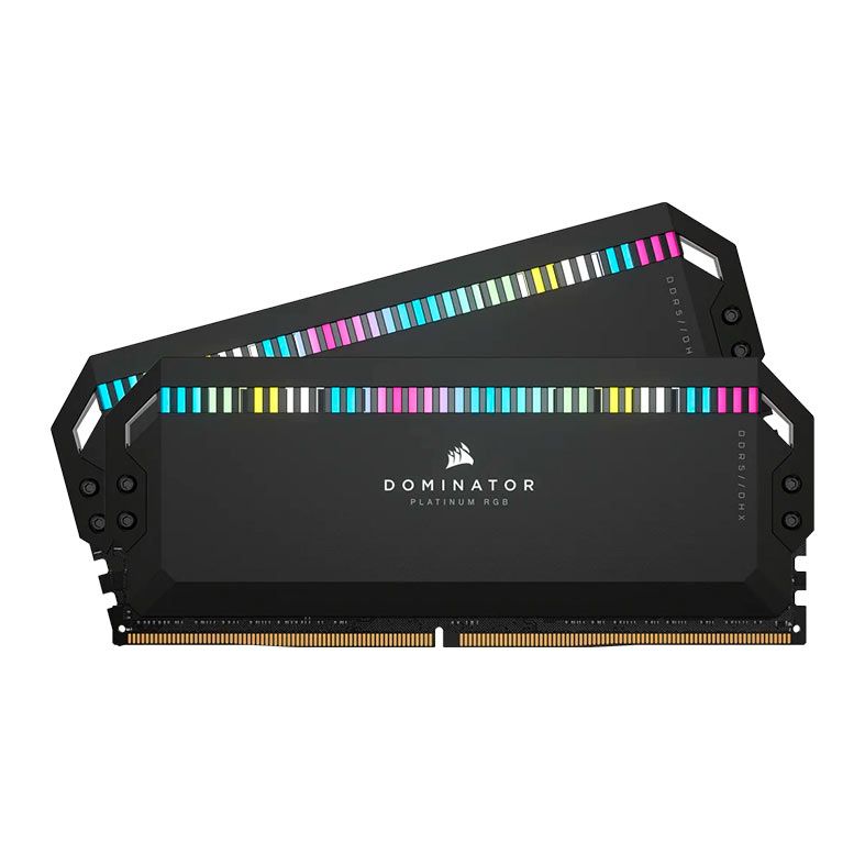 Memoria Corsair Dominator Platinum RGB, 64GB (2x32GB), DDR5, 5200MHz, C40, Preta, CMT64GX5M2B5200C40