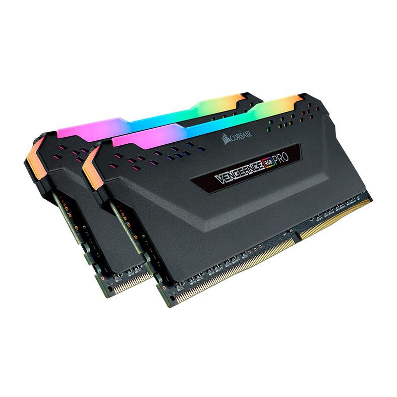 Memoria Corsair Vengeance RGB PRO 32GB (2x16) DDR4 3000MHz C16 Preta, CMW32GX4M2D3000C16