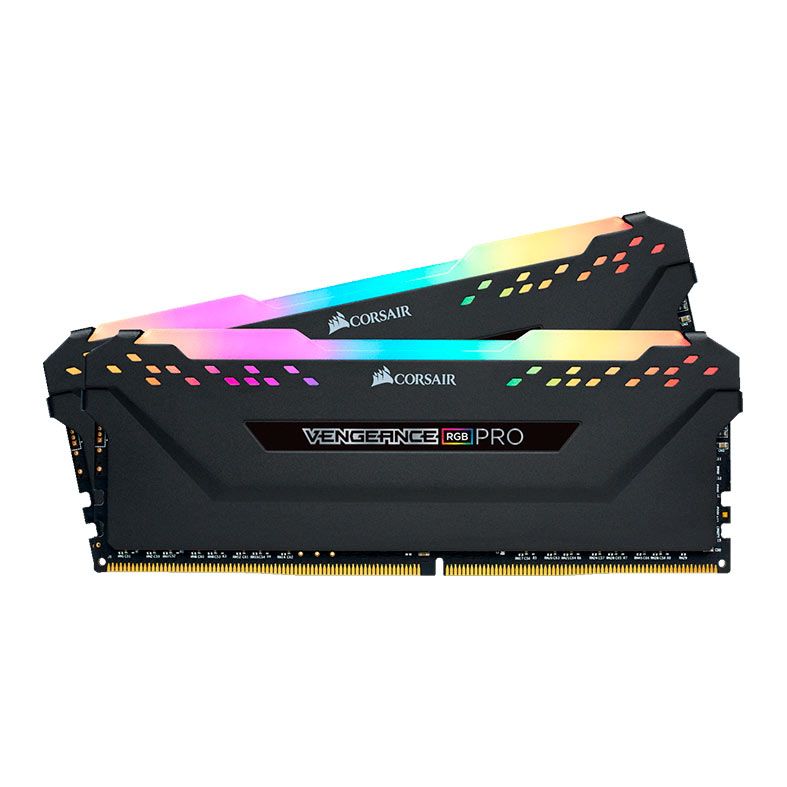 Memoria Corsair Vengeance RGB PRO, 32GB (2x16GB), DDR4, 3600MHz, C18, Preta, CMW32GX4M2D3600C18