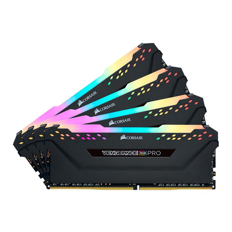 Memoria Corsair Vengeance RGB PRO, 32GB (4x8GB), DDR4, 3600MHz, C18, Preta, CMW32GX4M4D3600C18
