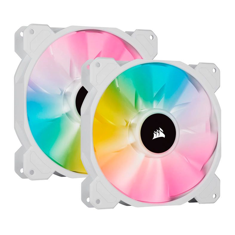 Kit Ventoinhas Corsair SP140 RGB Elite, 2x140mm, White, CO-9050139-WW