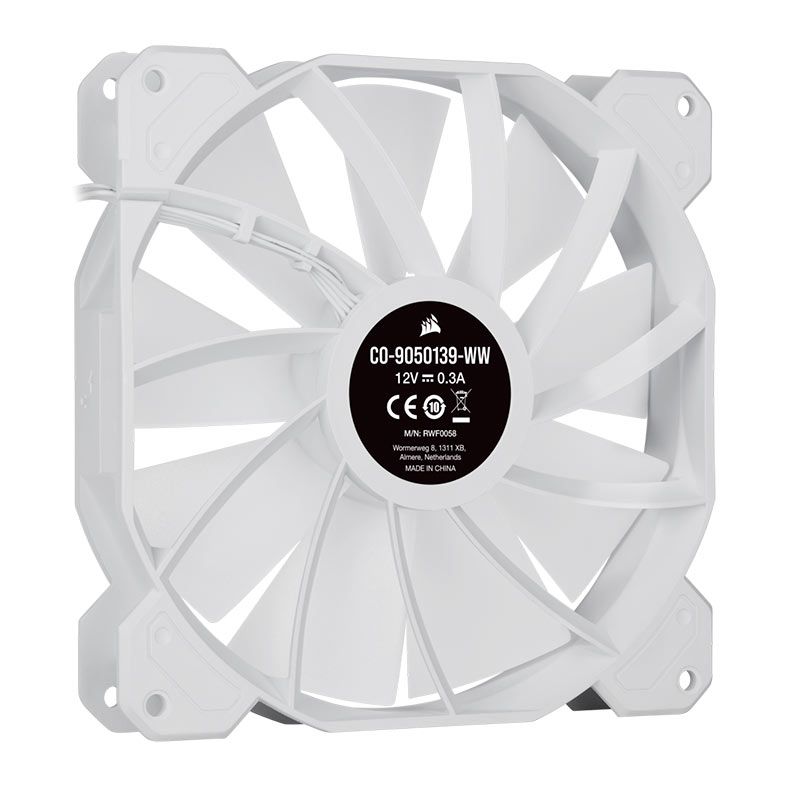 Kit Ventoinhas Corsair SP140 RGB Elite, 2x140mm, White, CO-9050139-WW