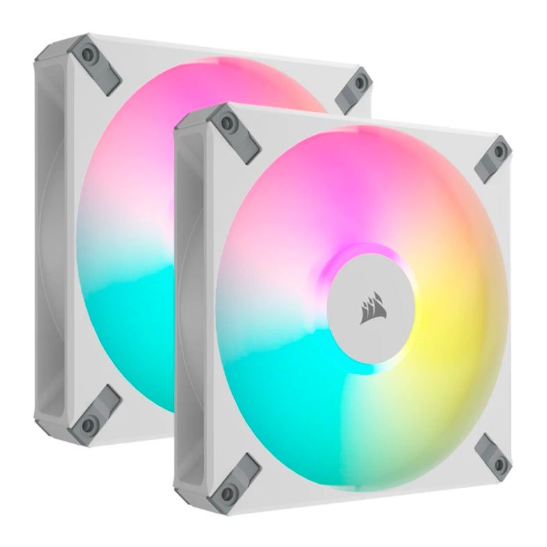 Kit Ventoinhas Corsair AF140 RGB Elite, 2x140mm, Branco, CO-9050160-WW
