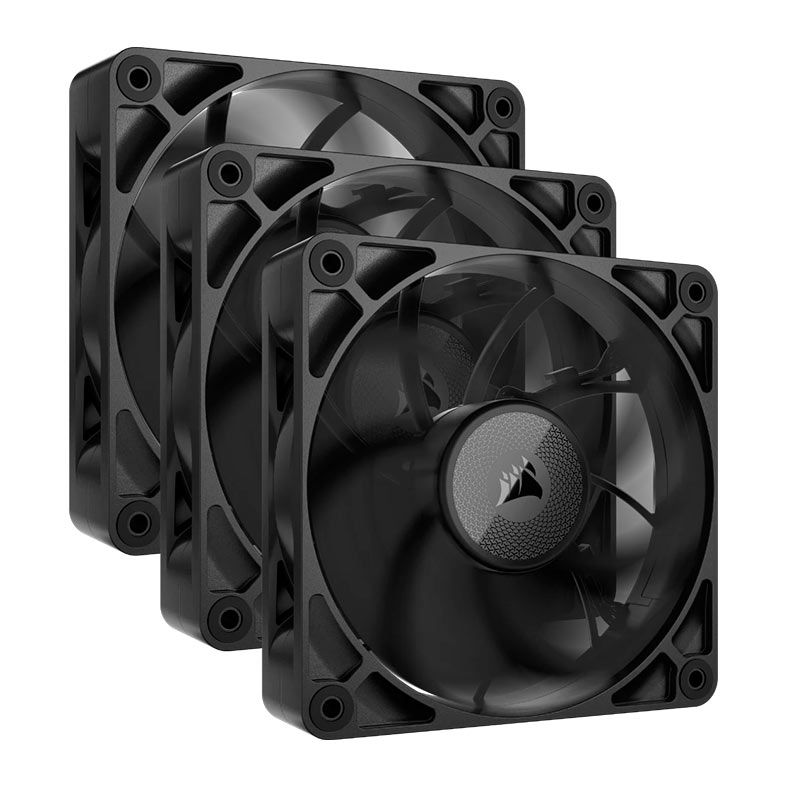 Kit Ventoinhas Corsair Icue Link RX120 Max, 3x120mm, Preto, CO-9051042-WW