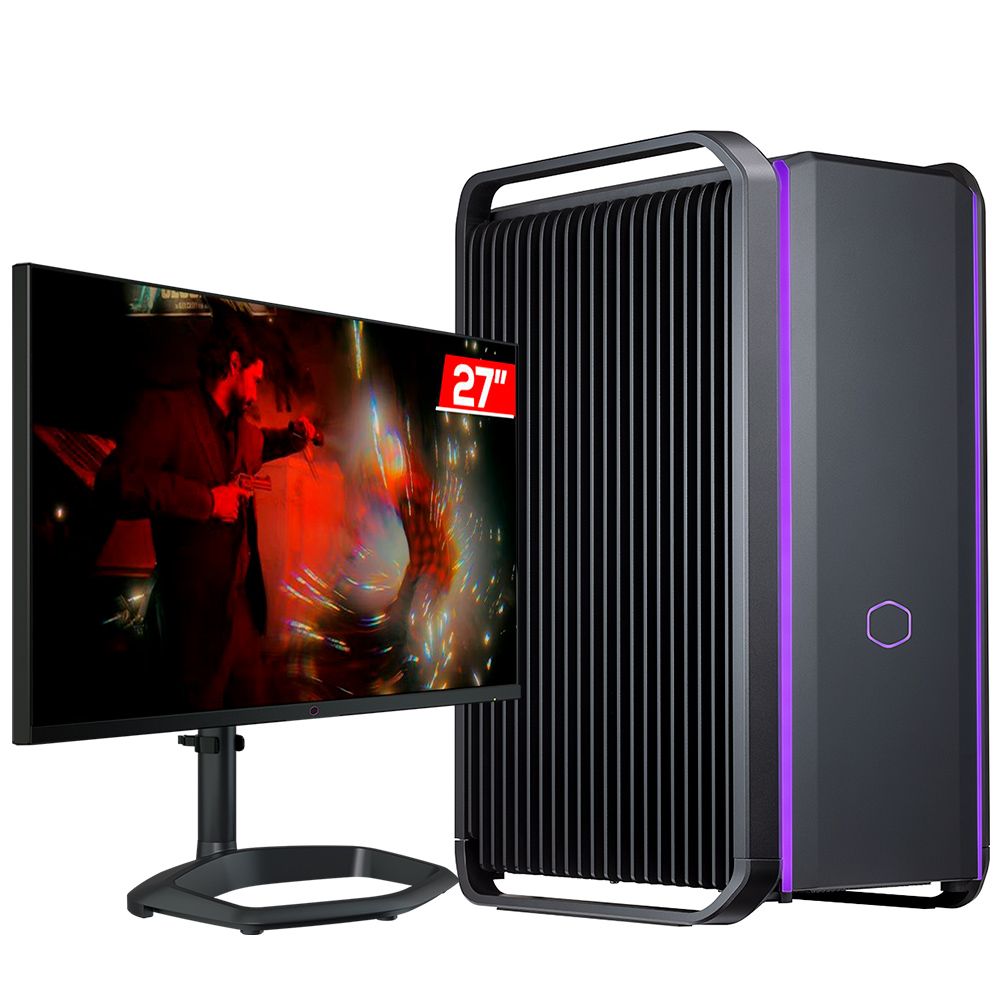 Computador Gamer Cooler Master Cooling X, AMD Ryzen 9 7950X3D, GeForce RTX 4080 16GB, 64GB DDR5, SSD M.2 4TB, 850W + Monitor Cooler Master GP27U 27