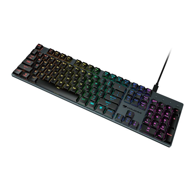 Teclado Mecanico Cougar Luxlim, Low-Profile, Switch Vermelho, COUGAR-LUXLIM