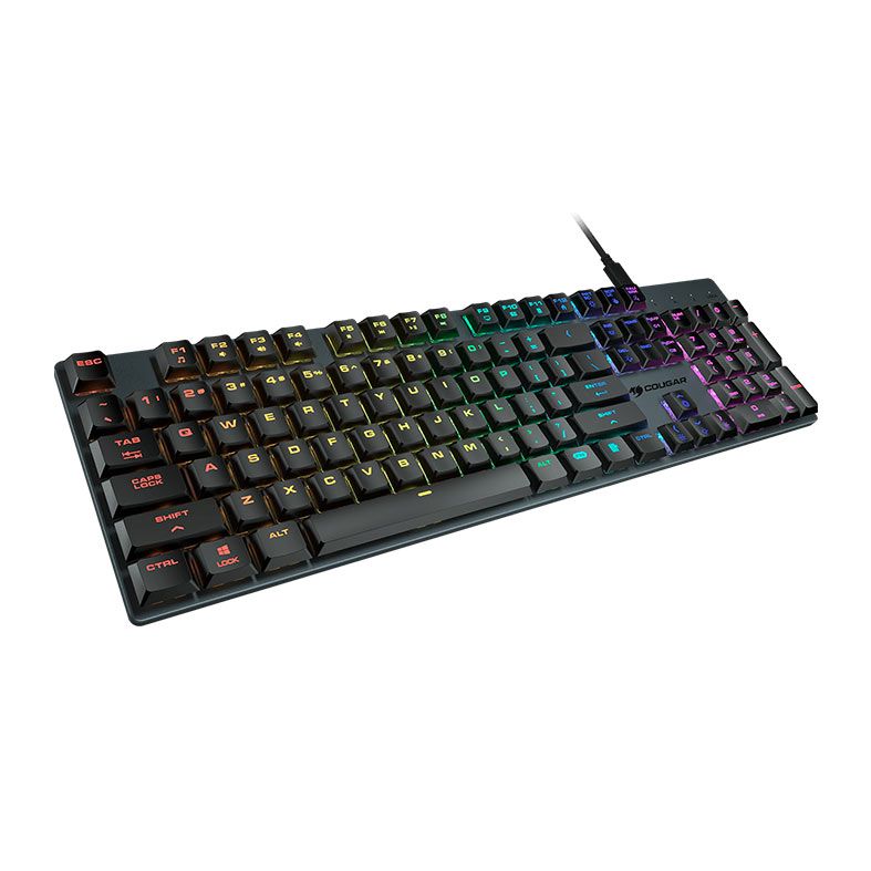 Teclado Mecanico Cougar Luxlim, Low-Profile, Switch Vermelho, COUGAR-LUXLIM