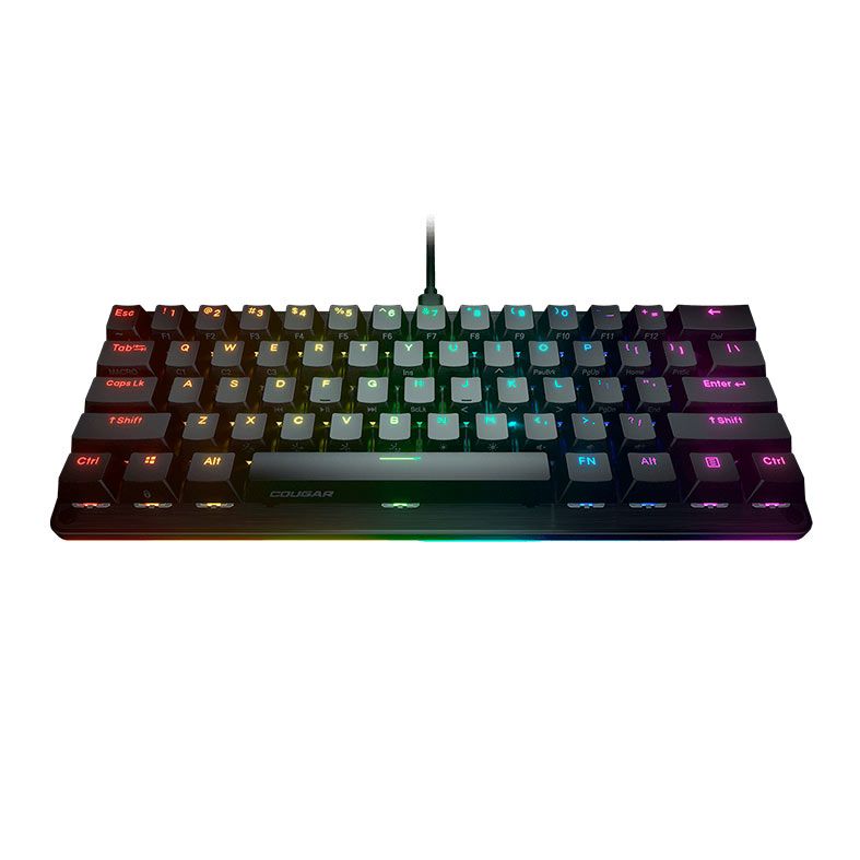 Teclado Mecanico Cougar Puri Mini RGB, Switch Vermelho, COUGAR-PURI-MINI-RGB