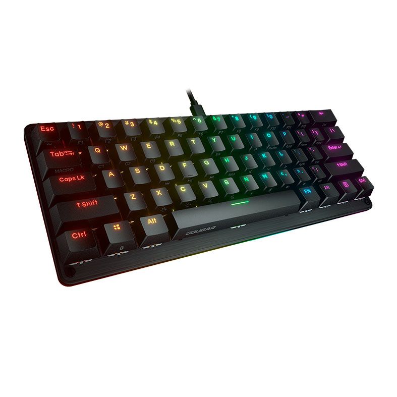 Teclado Mecanico Cougar Puri Mini RGB, Switch Vermelho, COUGAR-PURI-MINI-RGB