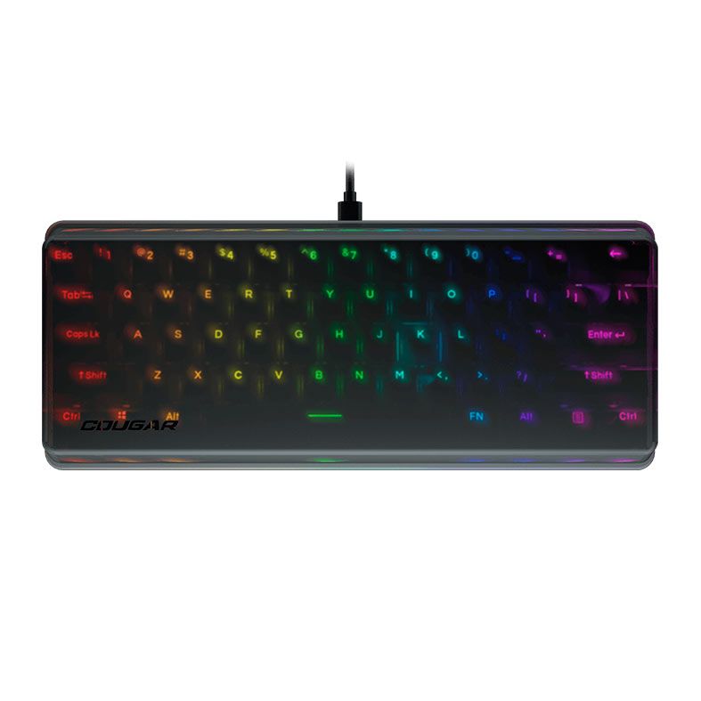 Teclado Mecanico Cougar Puri Mini RGB, Switch Vermelho, COUGAR-PURI-MINI-RGB