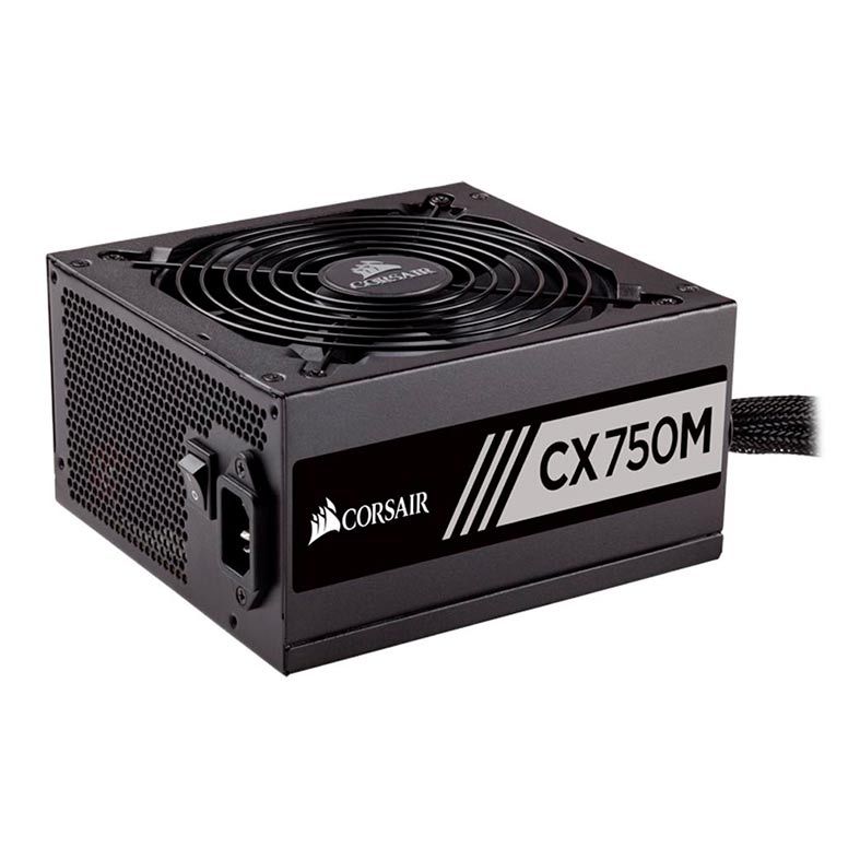 Fonte Corsair CX750M 750W Certificado 80 Plus Bronze PFC Ativo Semi Modular, CP-9020061-BR