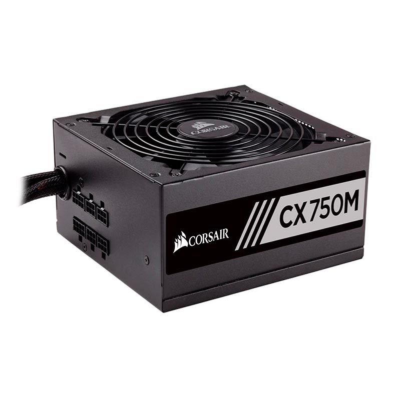 Fonte Corsair CX750M 750W Certificado 80 Plus Bronze PFC Ativo Semi Modular, CP-9020061-BR