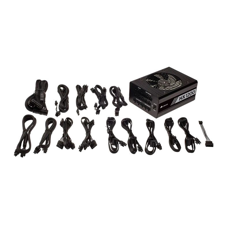 Fonte Corsair HX1200, 1200W, Full Modular, 80 Plus Platinum, Preta, CP-9020140-NA