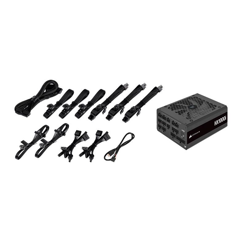 Fonte Corsair HX1000i, Full Modular, 80 Plus Platinum, Preta, CP-9020214-WW