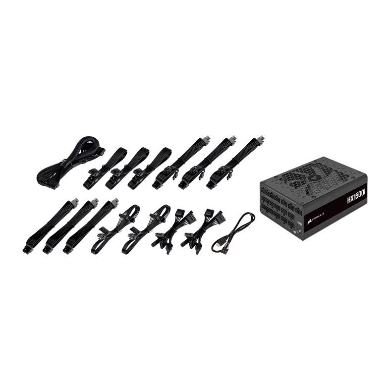 Fonte Corsair HX1500i, 1500W, Full Modular, 80 Plus Platinum, Preta, CP-9020215-NA