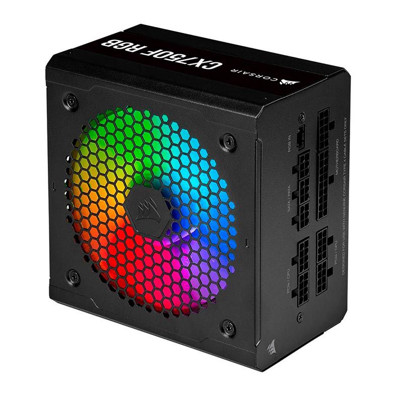 Fonte Corsair CX-F RGB Series CX750F RGB Full Modular 80 Plus Bronze, CP-9020218-BR