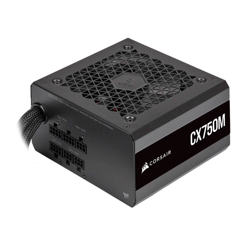Fonte Corsair CX750M, 750W, Semi-Modular, 80 Plus Bronze, Preta, CP-9020222-NA
