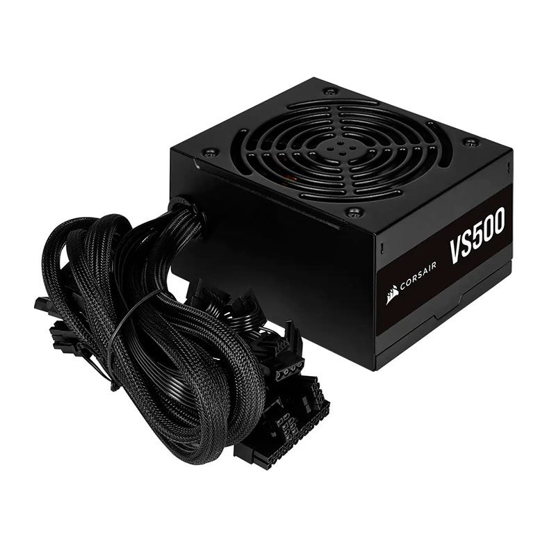 Fonte Corsair VS Series VS500, 500W, 80 Plus White, Preta, CP-9020223-NA