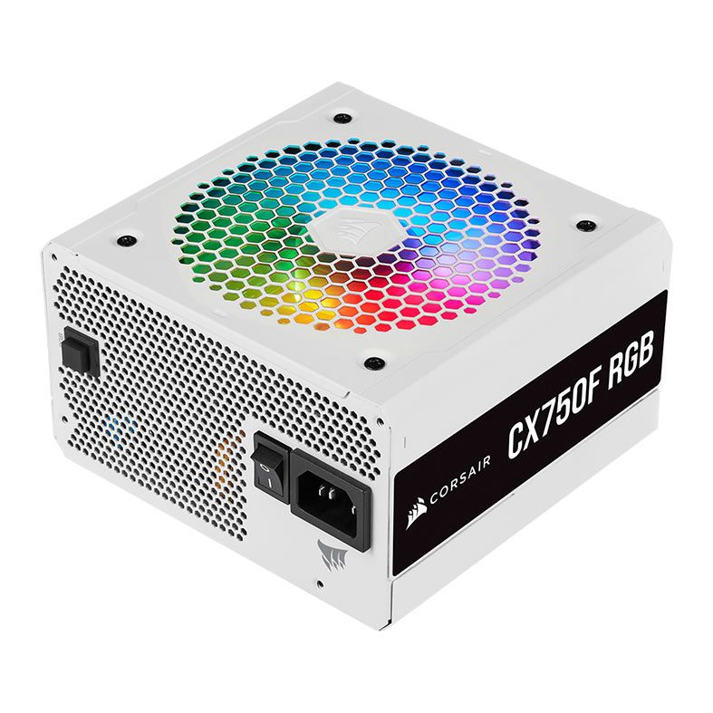 Fonte Corsair CX-F RGB Series CX750F RGB, 750W, Full Modular, 80 Plus Bronze, White, CP-9020227-BR