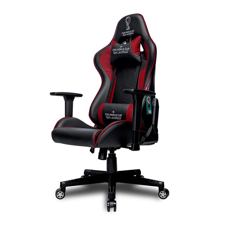 Cadeira Gamer Delux Copa do Mundo Catar MT-2000 BB1, Vermelho e Preto, CP-CH-9001