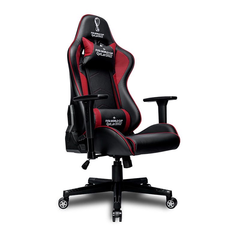 Cadeira Gamer Delux Copa do Mundo Catar MT-2000 BB1, Vermelho e Preto, CP-CH-9001