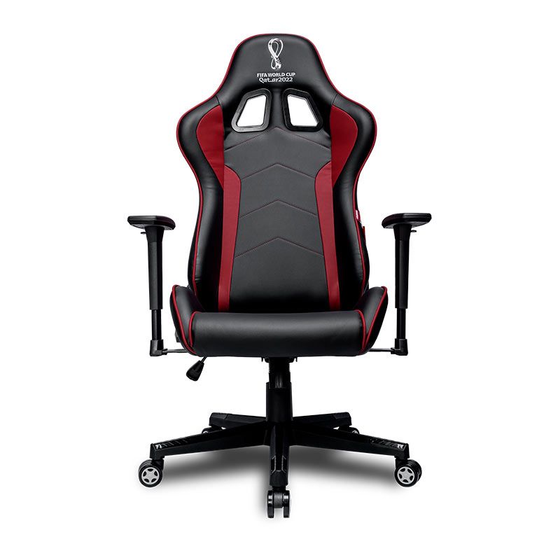Cadeira Gamer Delux Copa do Mundo Catar MT-2000 BB1, Vermelho e Preto, CP-CH-9001