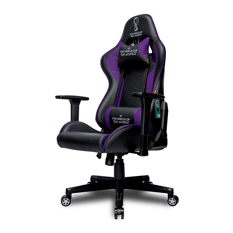 Cadeira Gamer Delux Copa do Mundo MT-2000 BP1, Preto e Roxo, CP-CH-9002
