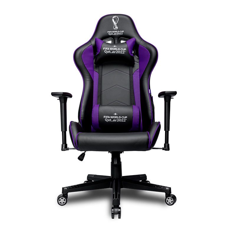 Cadeira Gamer Delux Copa do Mundo MT-2000 BP1, Preto e Roxo, CP-CH-9002