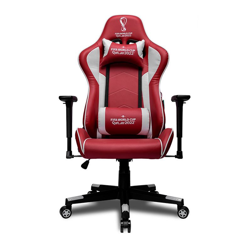 Cadeira Gamer Delux Copa do Mundo Catar MT-2000 BW1, Vermelho e Branco, CP-CH-9003