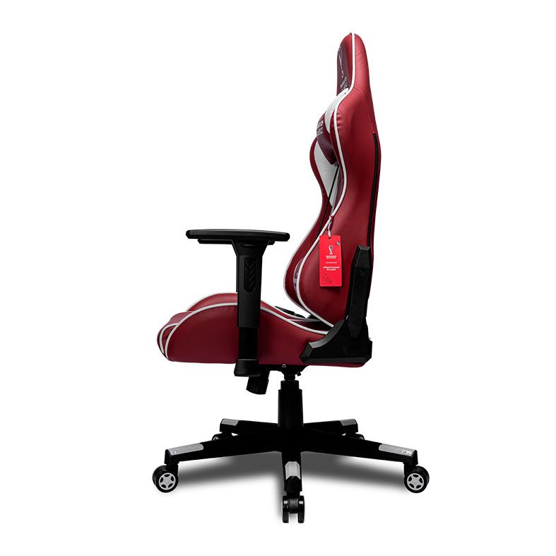 Cadeira Gamer Delux Copa do Mundo Catar MT-2000 BW1, Vermelho e Branco, CP-CH-9003