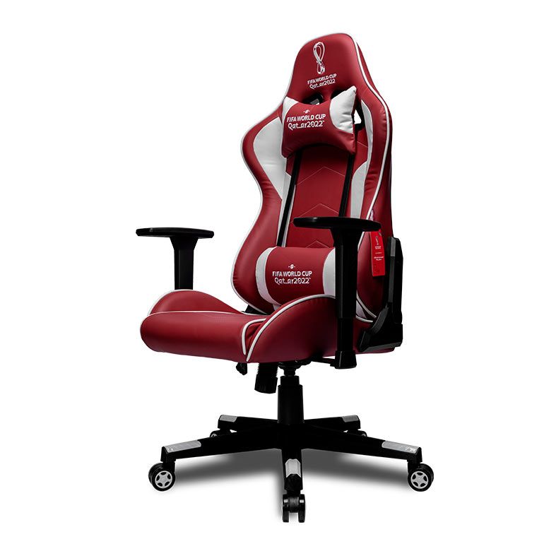 Cadeira Gamer Delux Copa do Mundo Catar MT-2000 BW1, Vermelho e Branco, CP-CH-9003