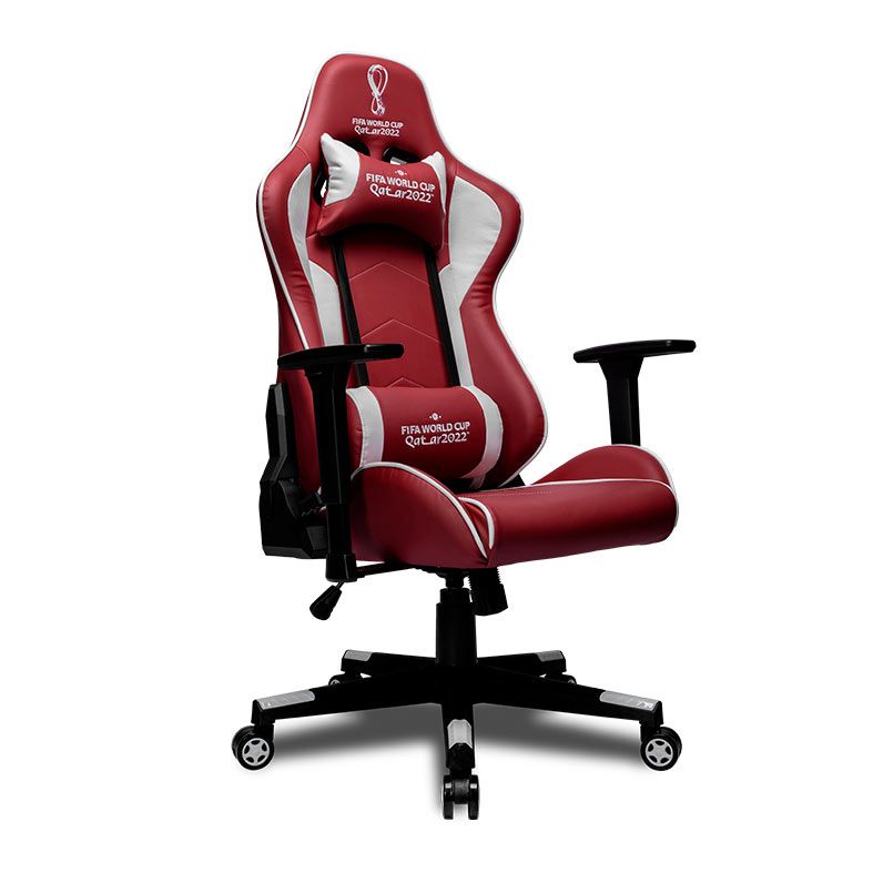 Cadeira Gamer Delux Copa do Mundo Catar MT-2000 BW1, Vermelho e Branco, CP-CH-9003