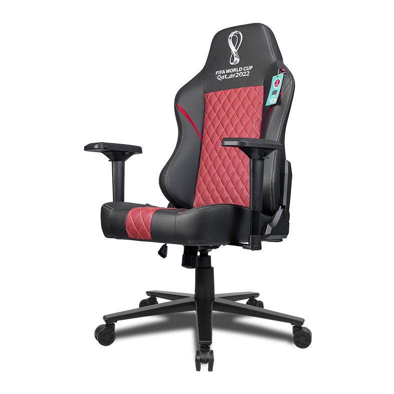 Cadeira Gamer Delux Copa do Mundo Catar DX-3000 LX1, Vermelho e Preto, CP-CH-9012